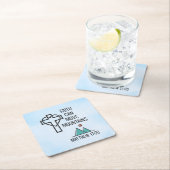 信仰は山を移動することができるキリスト教聖書的引用文 スクエアペーパーコースター (インサイチュ)