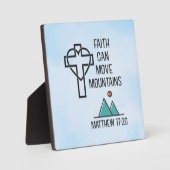 信仰は山を移動することができるキリスト教聖書的引用文 フォトプラーク (正面)