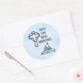 信仰は山を移動することができるキリスト教聖書的引用文 ラウンドシール (封筒)