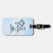 信仰は山を移動することができるキリスト教聖書的引用文 ラゲッジタグ (正面横)