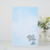 信仰は山を移動することができるキリスト教聖書的引用文 便箋 (スタンド正面)