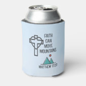 信仰は山を移動することができるキリスト教聖書的引用文 缶クーラー (缶裏面)