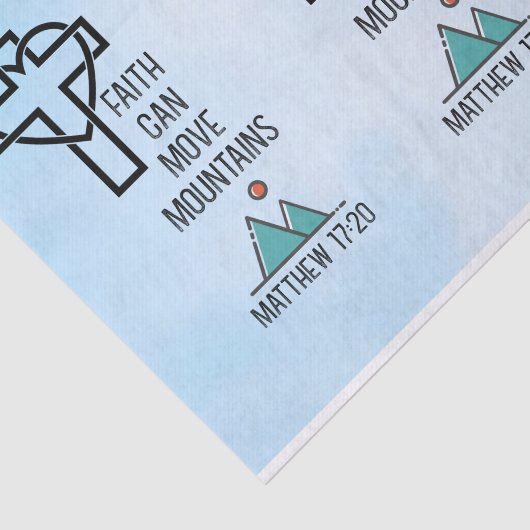信仰は山を移動することができるキリスト教聖書的引用文 薄葉紙 (詳細)