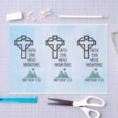 信仰は山を移動することができるキリスト教聖書的引用文 薄葉紙 (クラフト)