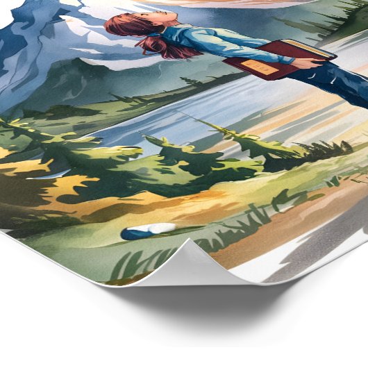 信仰は山を移動することができるクリスチャン10代のガールアート ポスター (角)