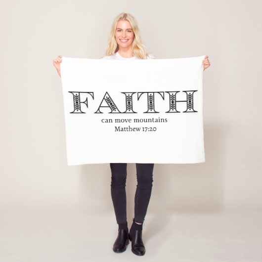 信仰は山を移動することができる植物学フローラ フリースブランケット (インサイチュ)