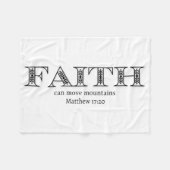 信仰は山を移動することができる植物学フローラ フリースブランケット (正面(横))