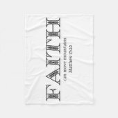 信仰は山を移動することができる植物学フローラ フリースブランケット (正面)