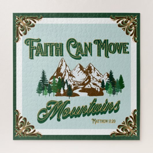 信仰は山を移動できるパズル ジグソーパズル (縦)