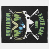 信仰は山を移動できる引用文 フリースブランケット (正面(横))