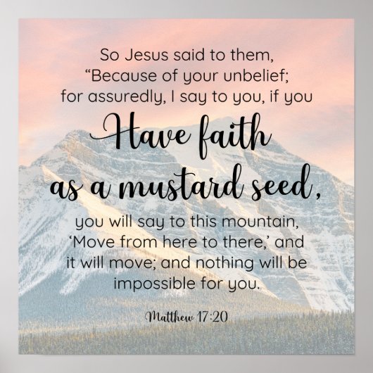 信仰は山を移動できる聖なる書物、 経典 ポスター (正面)