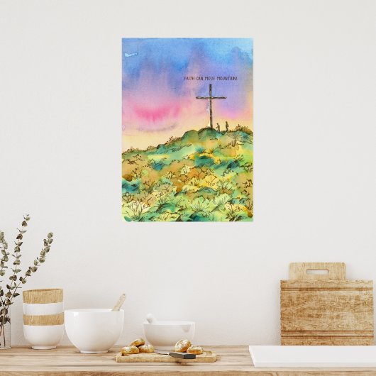 信仰は山を越える感動的 ポスター (キッチン)
