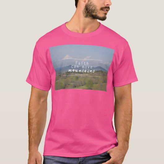 信仰は山を長く移動できる Tシャツ (正面)