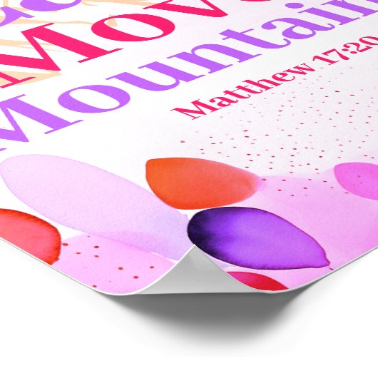 信仰は山ボホクリスチャンの女10代のの子を移動できる ポスター (角)