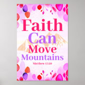 信仰は山ボホクリスチャンの女10代のの子を移動できる ポスター (正面)