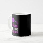 信仰は希望をもたらす End Overdose パープルフラワー F コーヒーマグカップ (正面左)