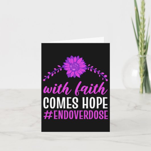信仰は希望をもたらす End Overdose 紫の花柄 F カード (正面)