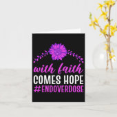 信仰は希望をもたらす End Overdose 紫の花柄 F カード (黄色い花)