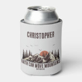 信仰は彼のために山のクリスチャンの贈り物を移動することができる 缶クーラー (缶正面)
