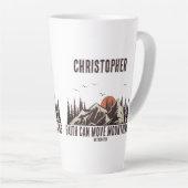 信仰は彼のために山のクリスチャン引用文を移動できる カフェラテマグ (右アングル)