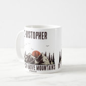 信仰は彼のために山の聖句を動かすことができる コーヒーマグカップ (正面左)