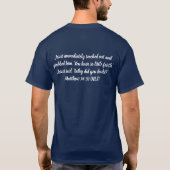"信仰は恐れに勝つ" クリスチャンTシャツ Tシャツ (裏面)