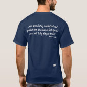 "信仰は恐れに勝つ" クリスチャンTシャツ Tシャツ (裏面)