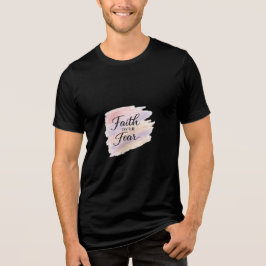 信仰は恐れに勝つ – モダンなキリスト教のインスピレーション トライブレンドTシャツ