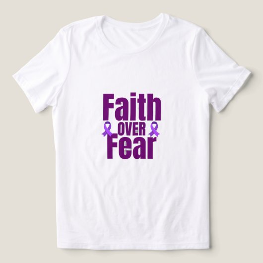 信仰は恐れに勝る -  inspirational クリスチャン 服 トライブレンドＴシャツ (デザイン正面)