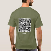 信仰は恐怖に勝つ イエス QRコード 聖書 キリスト教 Tシャツ (裏面)