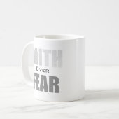 信仰は恐怖に勝つ キリスト教 コーヒーマグカップ (正面左)
