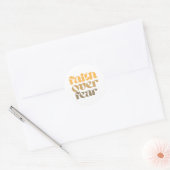 信仰は恐怖に勝つ クリスチャン聖書の言葉の引用 ラウンドシール (封筒)