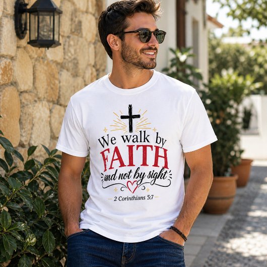 信仰は恐怖に勝つ クリスチャン Tシャツ