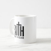 信仰は恐怖に勝つ コーヒーマグカップ (正面左)