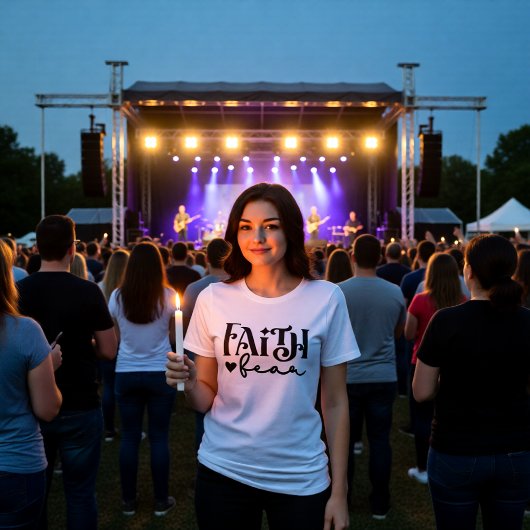 信仰は恐怖に勝つ シンプルな言葉 トライブレンドＴシャツ