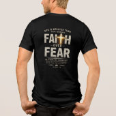 信仰は恐怖に勝つ トライブレンドTシャツ (裏面)