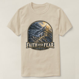 信仰は恐怖に勝つ 山 イザヤ書 41:10 Tシャツ