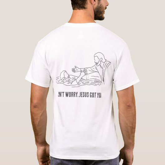 信仰は恐怖に勝つ Tシャツ (裏面)