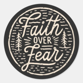 信仰は恐怖に勝る宗教的名言 ラウンドシール