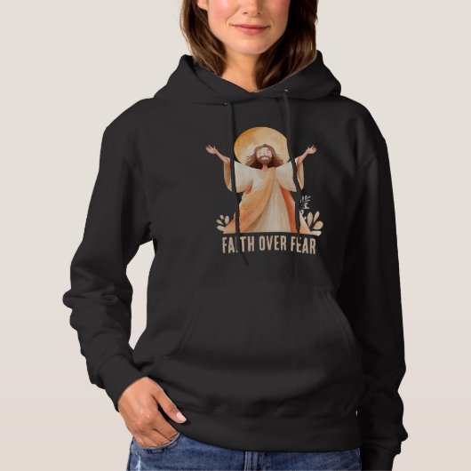 信仰は恐怖に勝る イエス キリスト Tシャツ (正面)