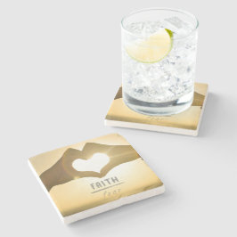 信仰は恐怖に勝る ストーン ドリンク コースター