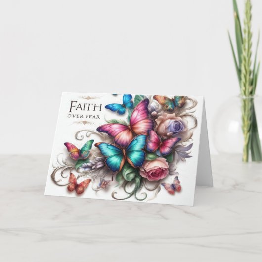 信仰は恐怖に勝る　鮮やかなカード　5x7 カード (正面)