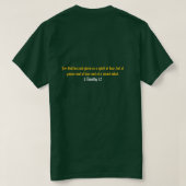 信仰は恐怖に勝る Tシャツ (デザイン裏面)