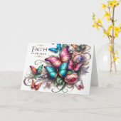 信仰は恐怖に打ち勝つ 鮮やかなカード 5x7 カード (黄色い花)