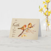 信仰は恐怖より大きい感動的 カード (黄色い花)