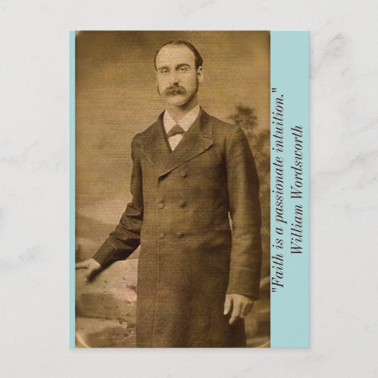 「信仰は情熱的な直観だ」 ワーズワース ポストカード (正面)