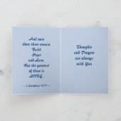 信仰は愛する聖書の詩を願う カード (内部)