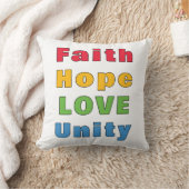信仰は愛の統一を願う クッション (ブランケット)