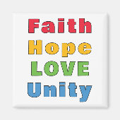 信仰は愛の統一を願う マグネット (正面)