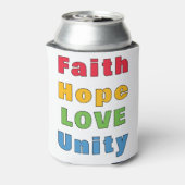 信仰は愛の統一を願う 缶クーラー (缶裏面)